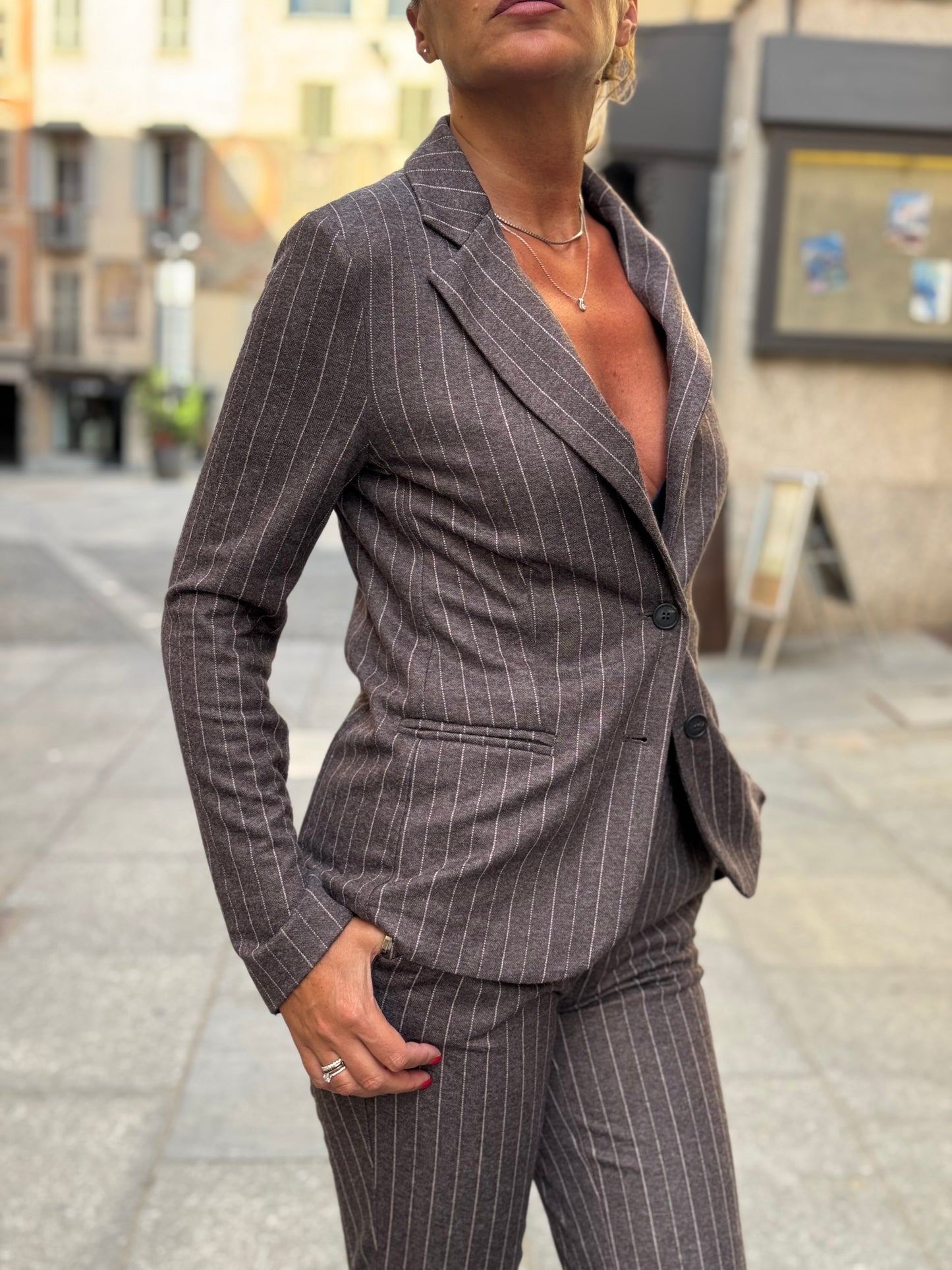 Blazer Monopetto Gessato