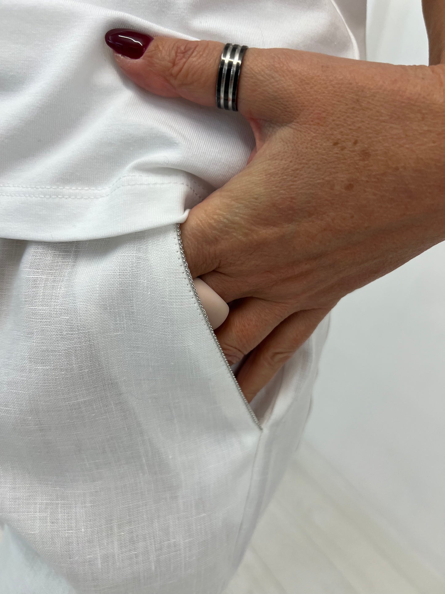 Pantalone Lino C/ Monile