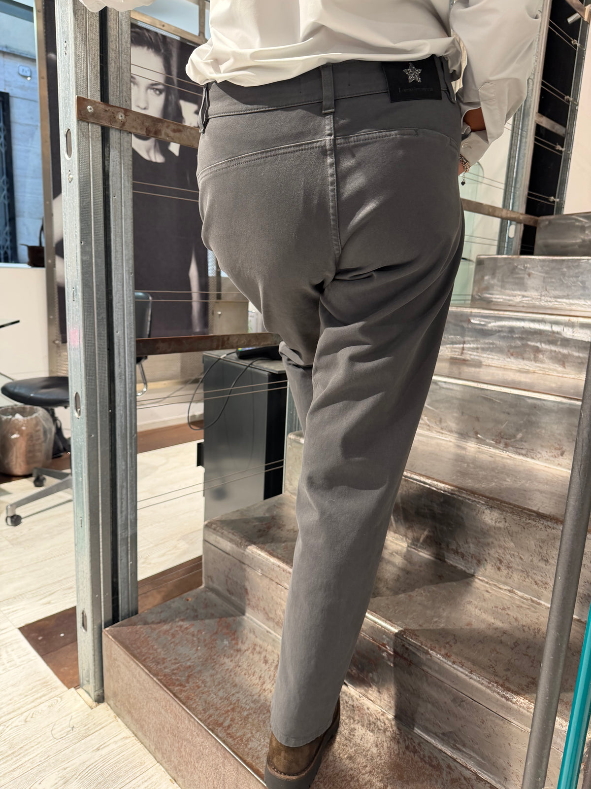Pantalone Denim Grafite