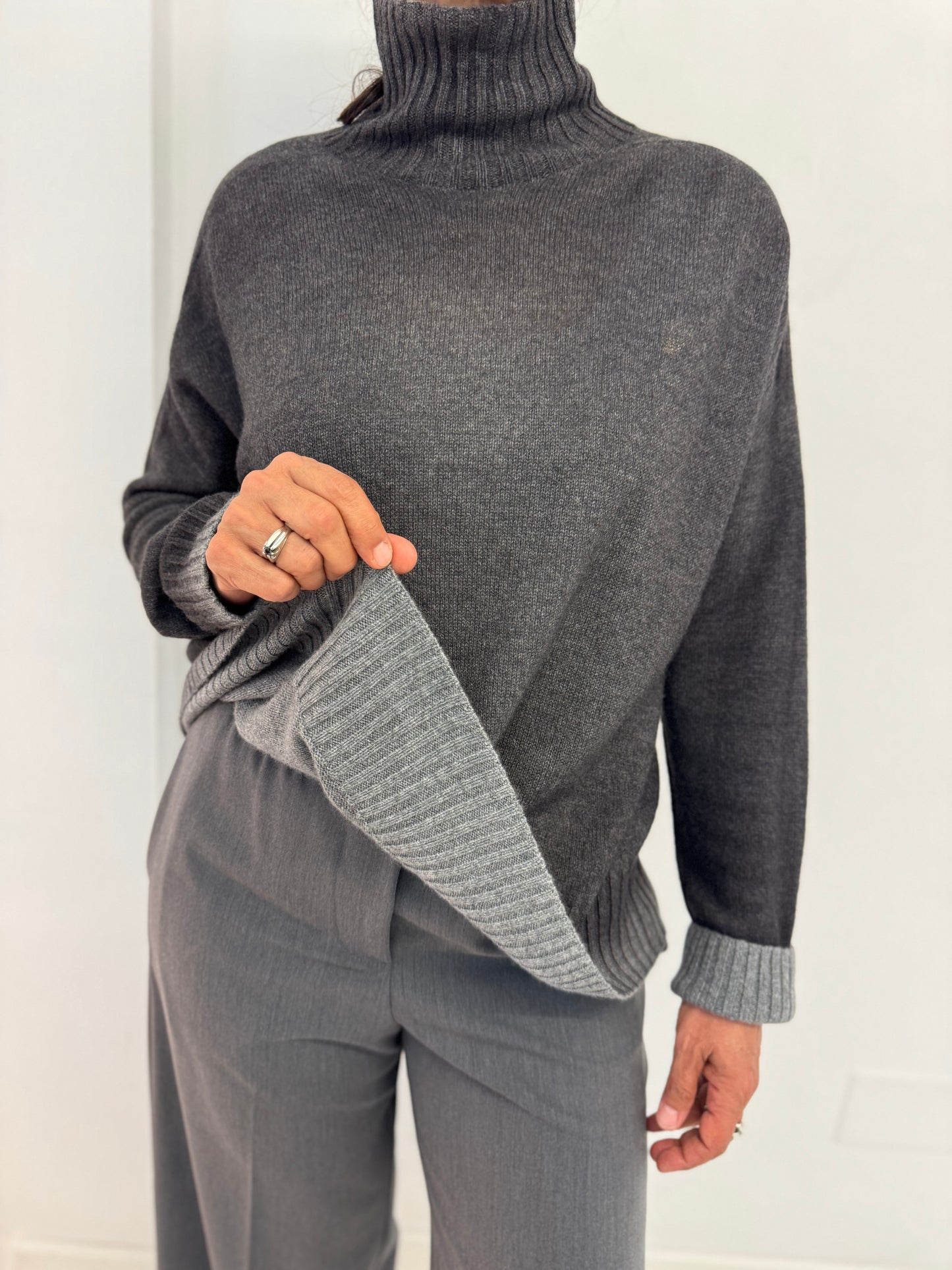 Maglia Lupetto Cashmere Sfumato Double-face