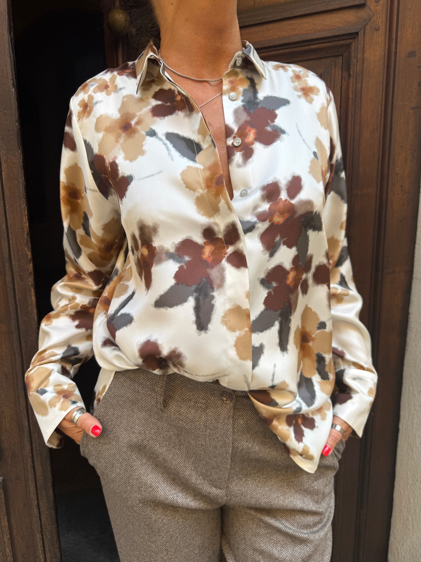 Camicia Stampata in Seta