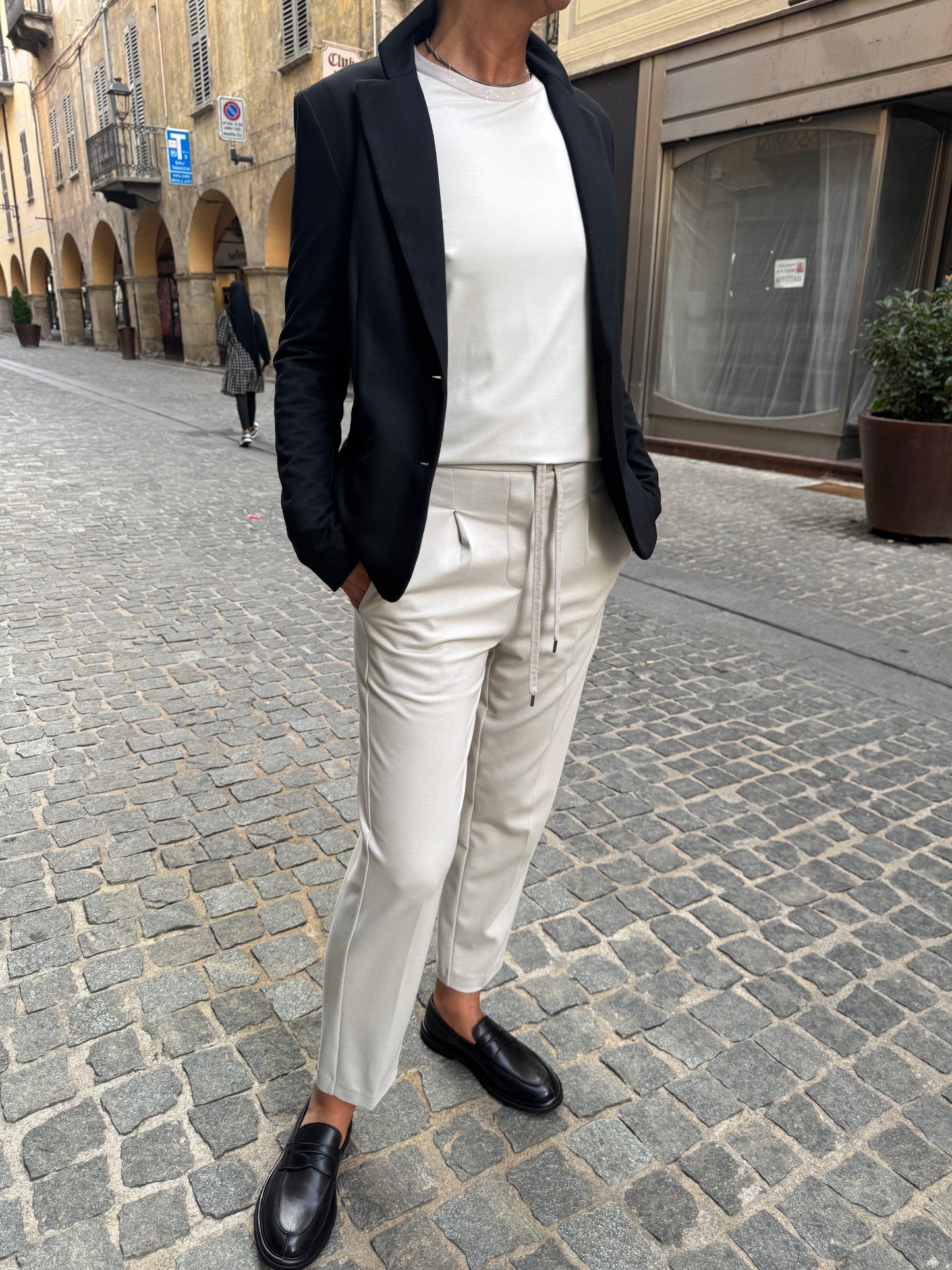 Blazer Monopetto Flanella Stretch