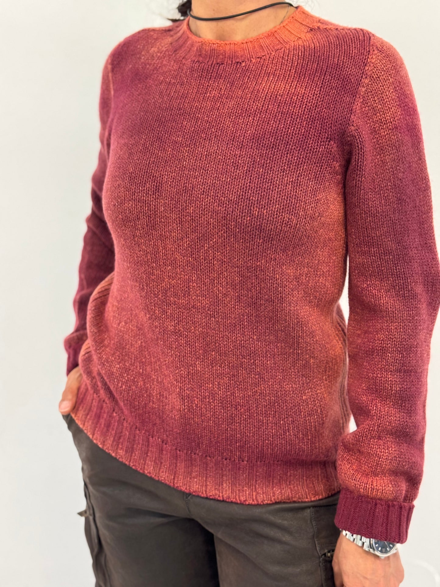 Maglia Girocollo Cashmere Double-face