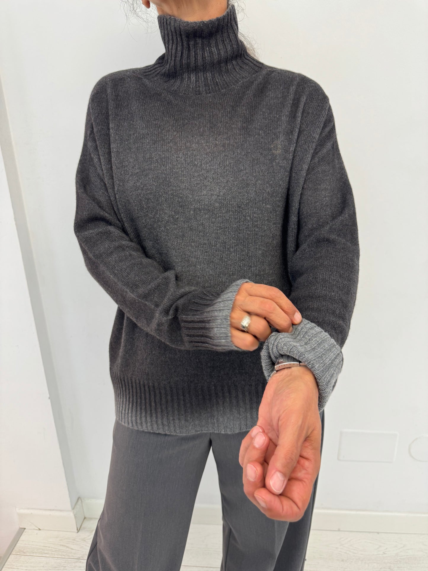 Maglia Lupetto Cashmere Sfumato Double-face