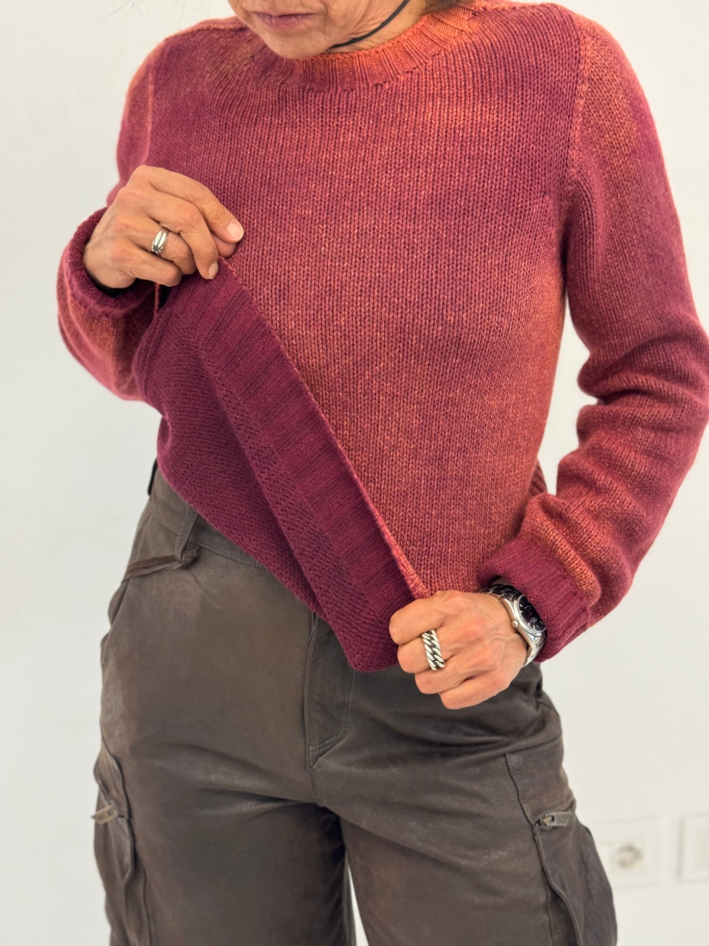 Maglia Girocollo Cashmere Double-face