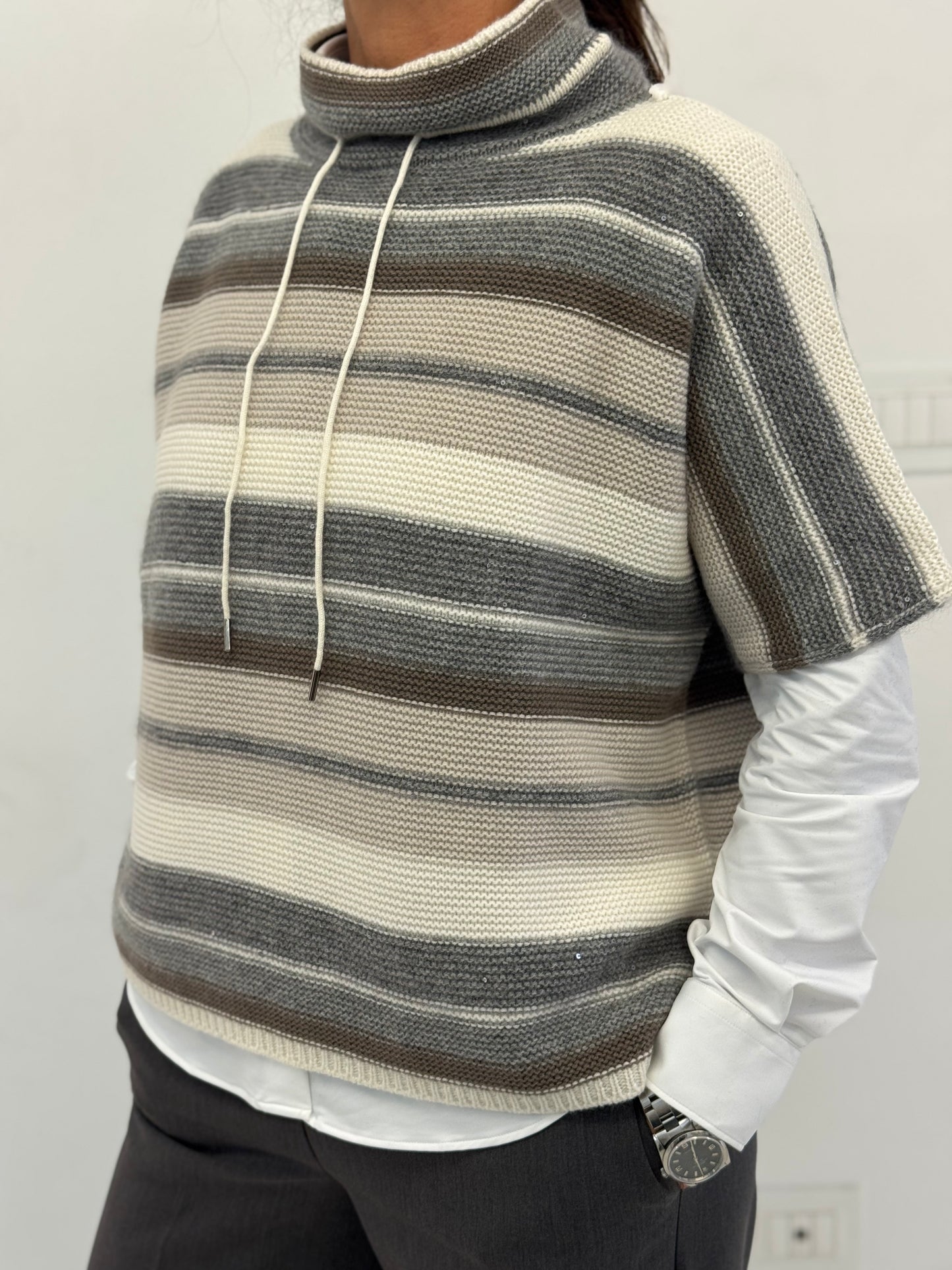Maglia Lupetto Cashmere Righe