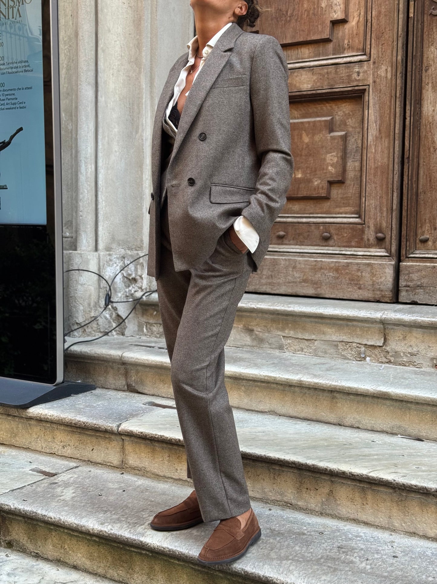 Blazer Doppiopetto Spina di Pesce