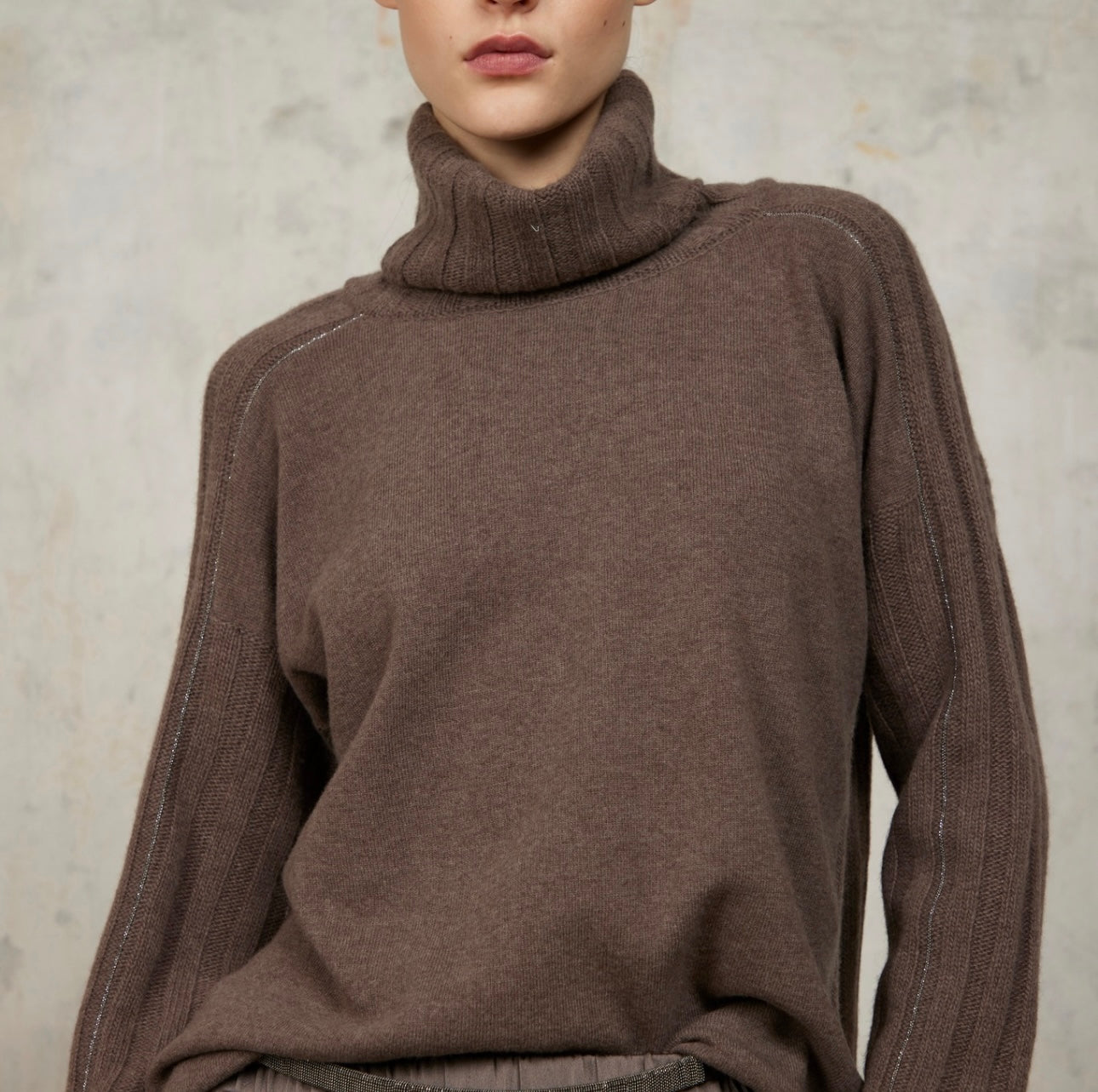 Maglia Dolcevita Con Monili