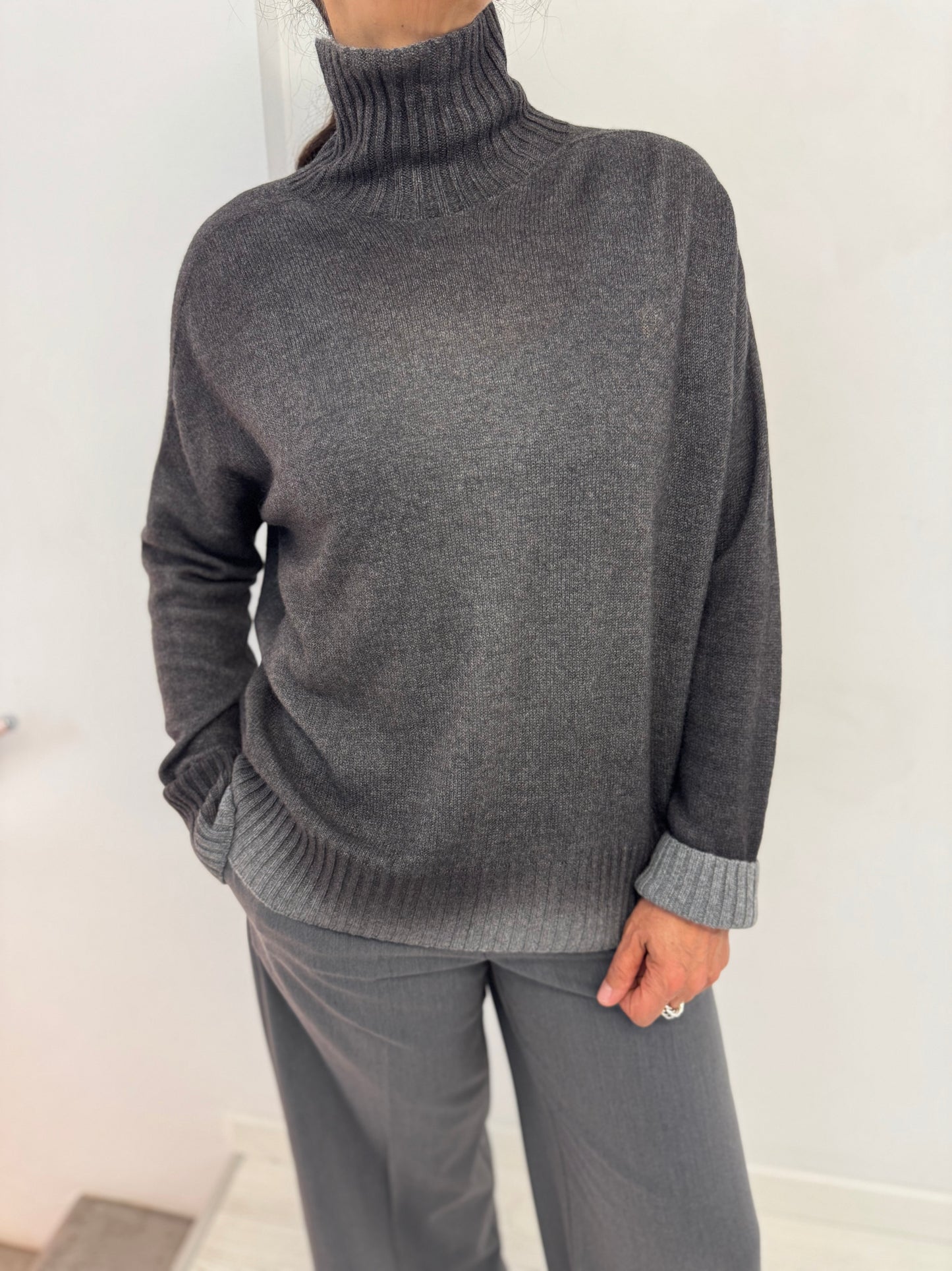 Maglia Lupetto Cashmere Sfumato Double-face