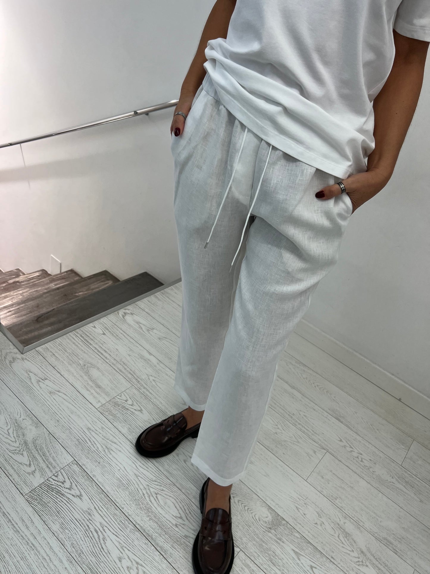Pantalone Lino C/ Monile