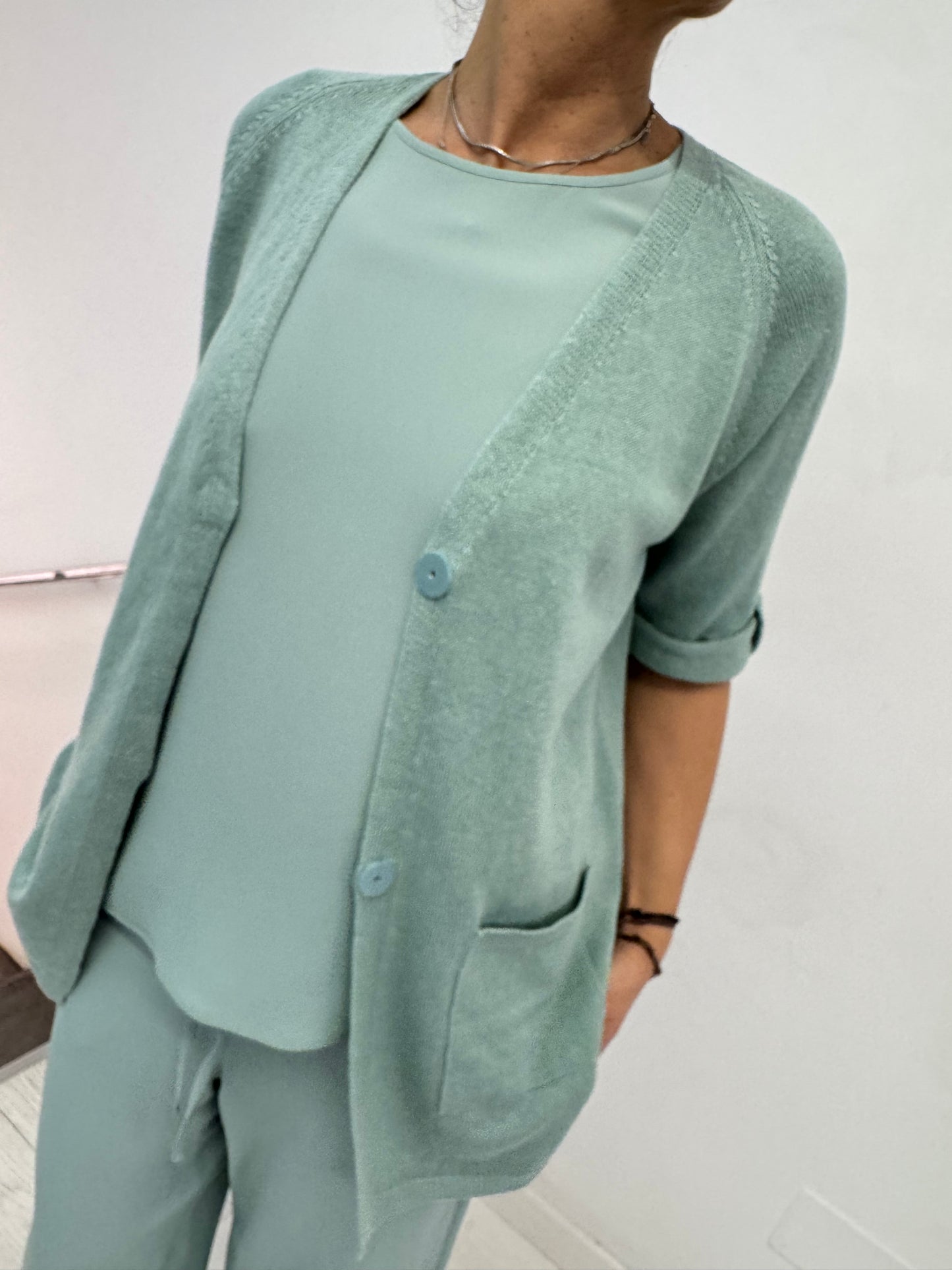 Cardigan Manica Corta