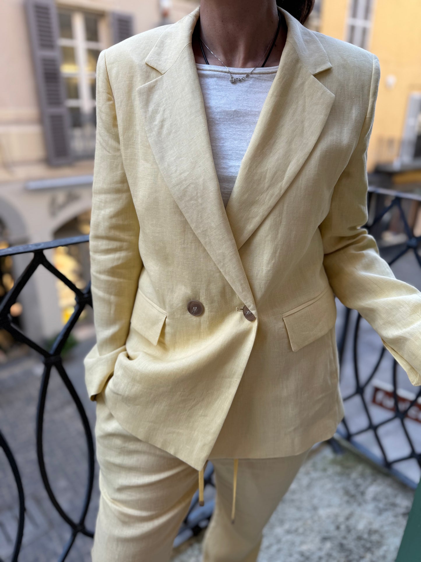 Giacca Doppiopetto Lino
