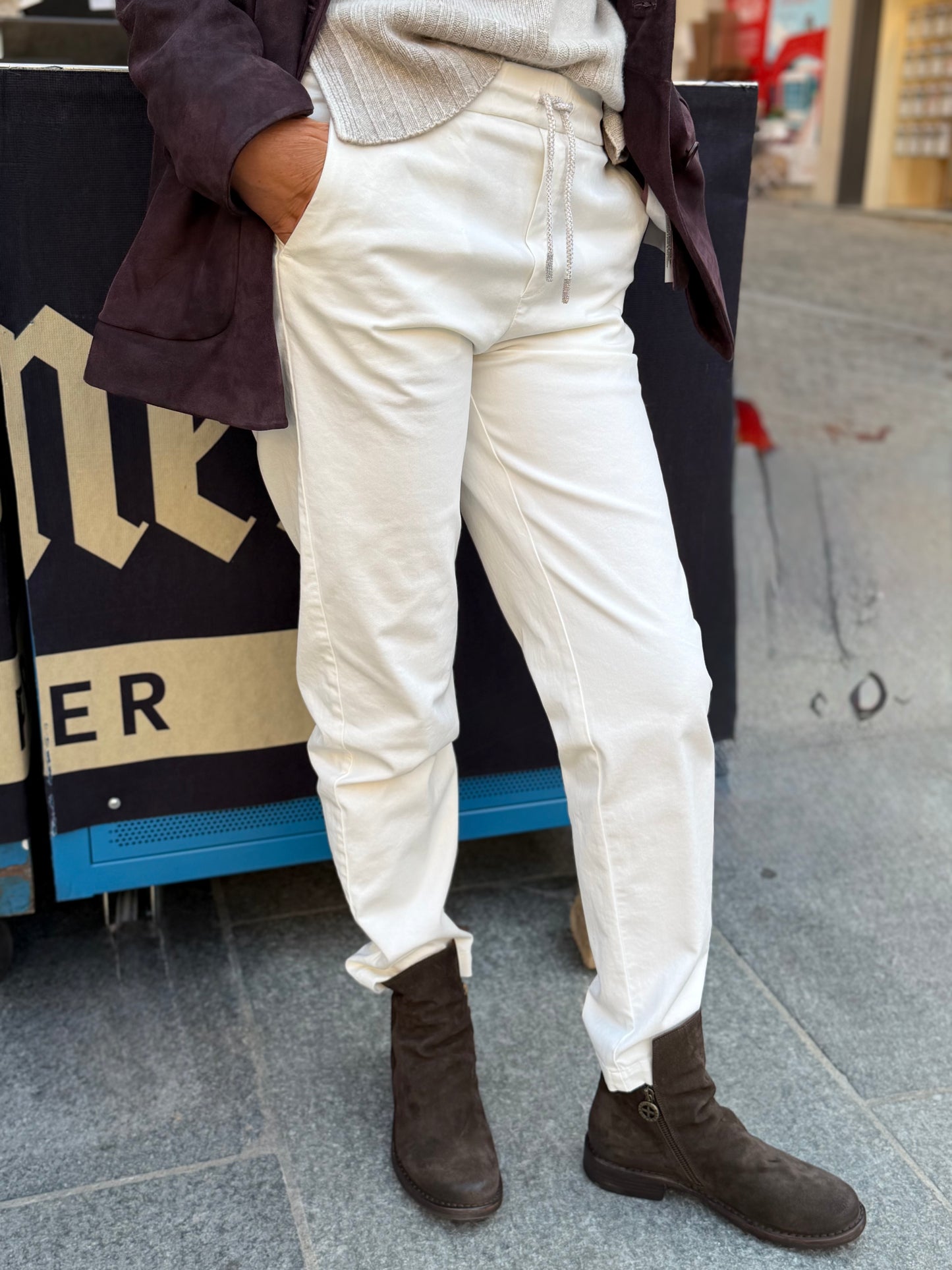 Pantalone Jogger In Canvas