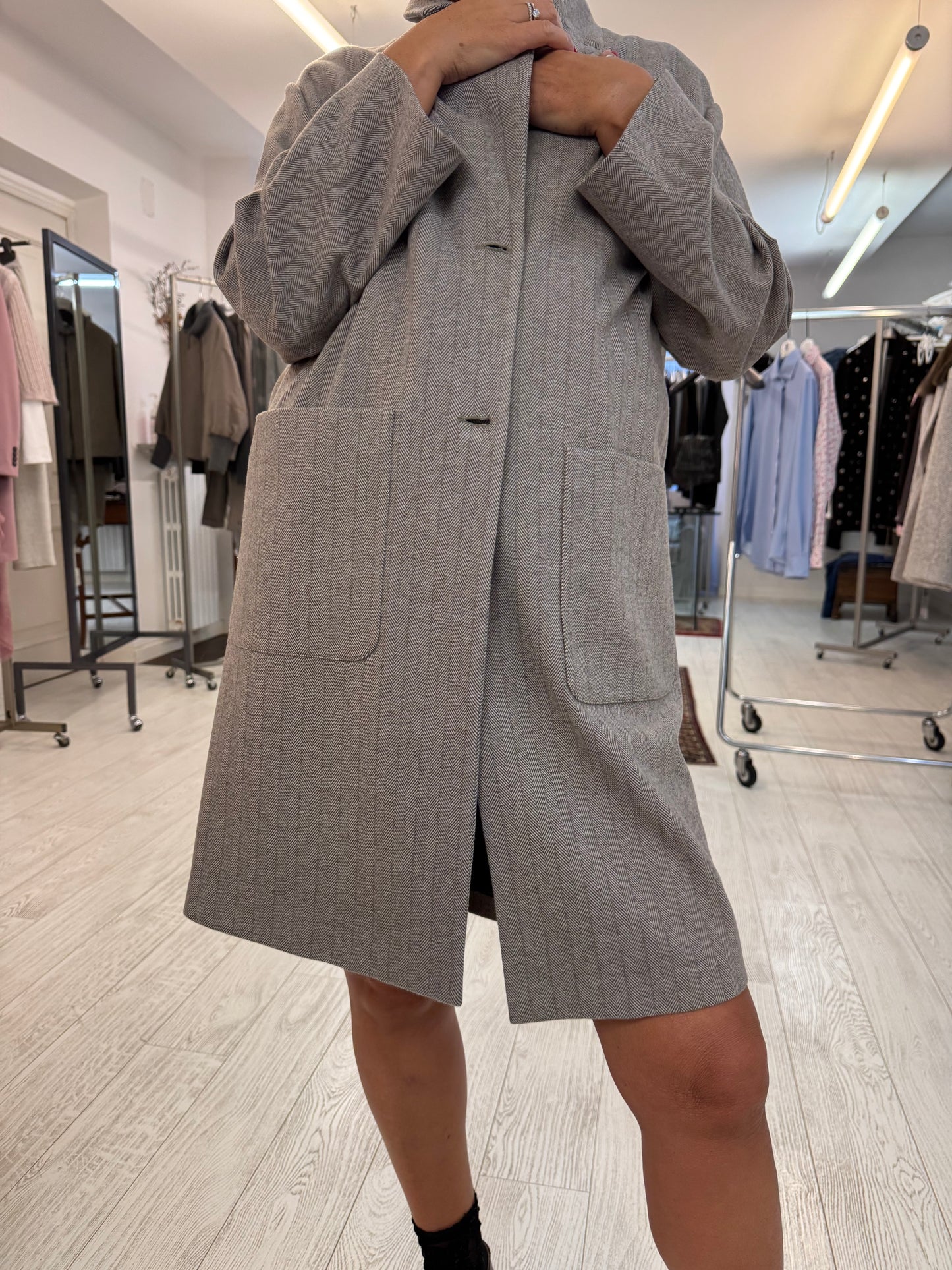 Cappotto Monopetto Spinato