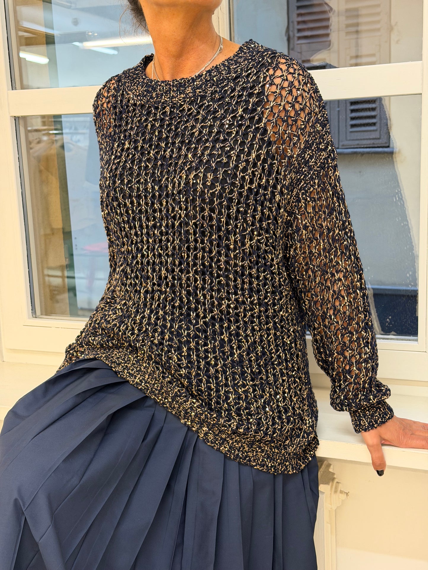 Maglia Traforata Manica Lunga