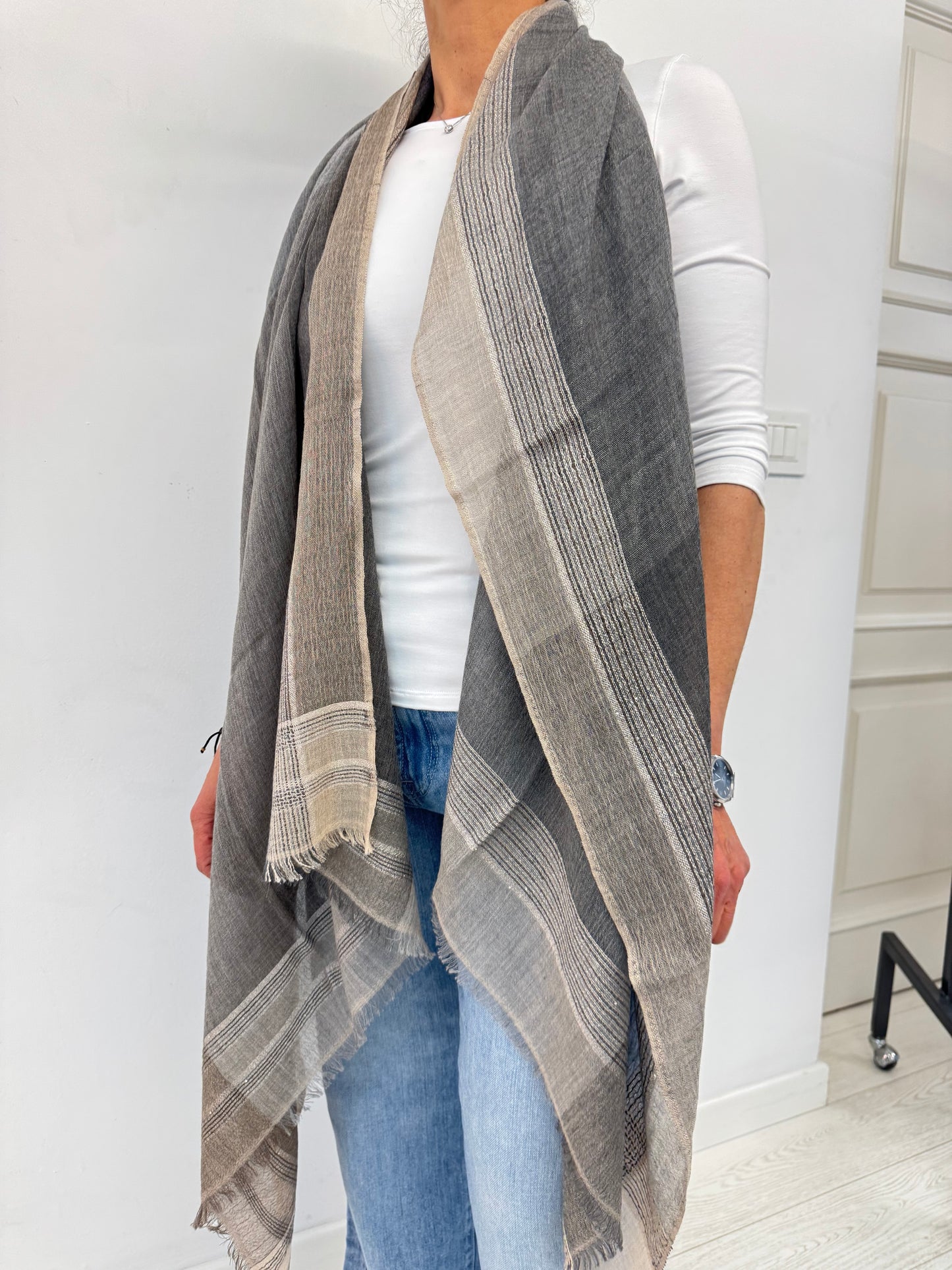 Stola Cornice Cashmere- Seta