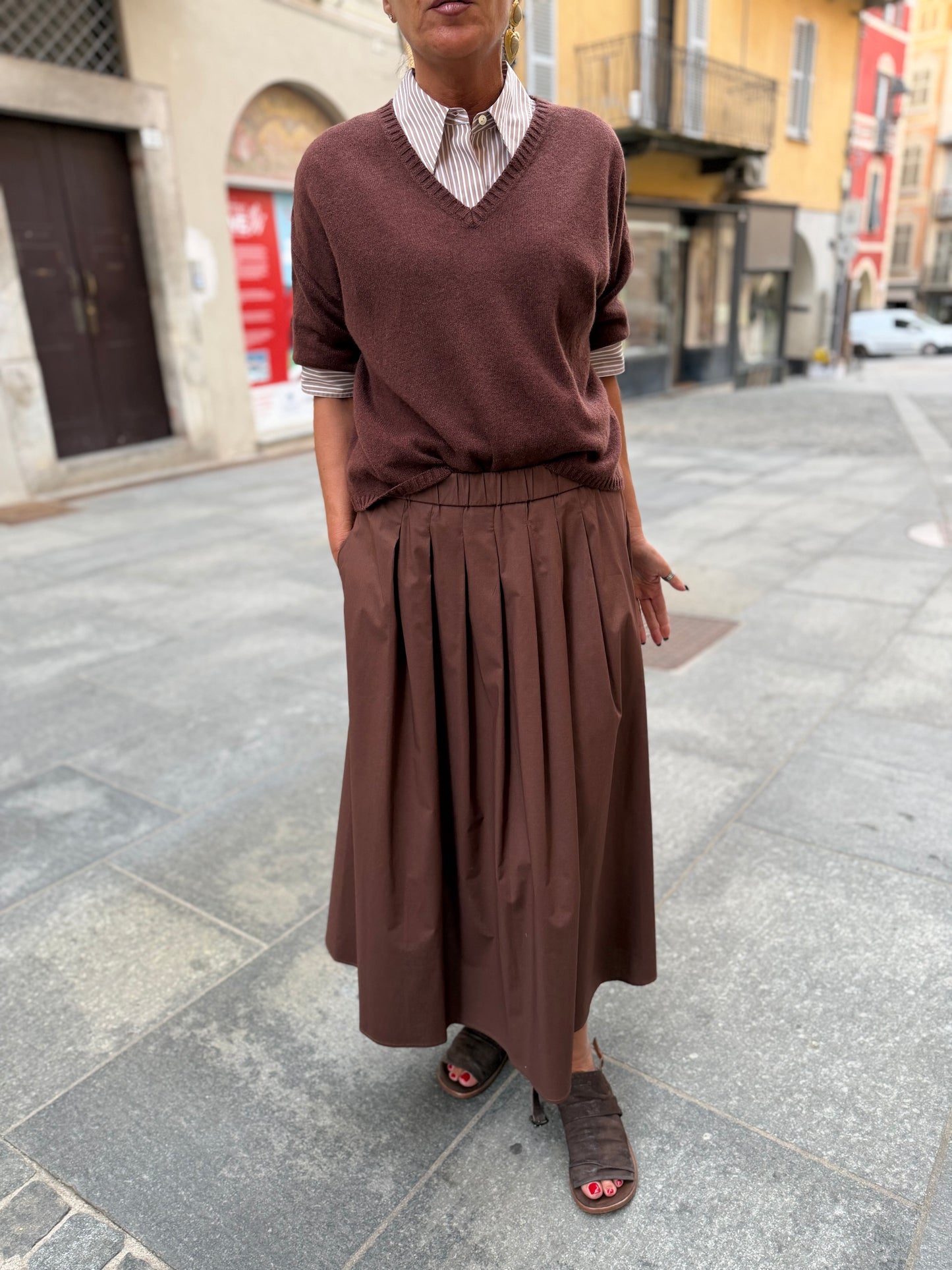 Maglia Cashmere Collo V Scatoletta