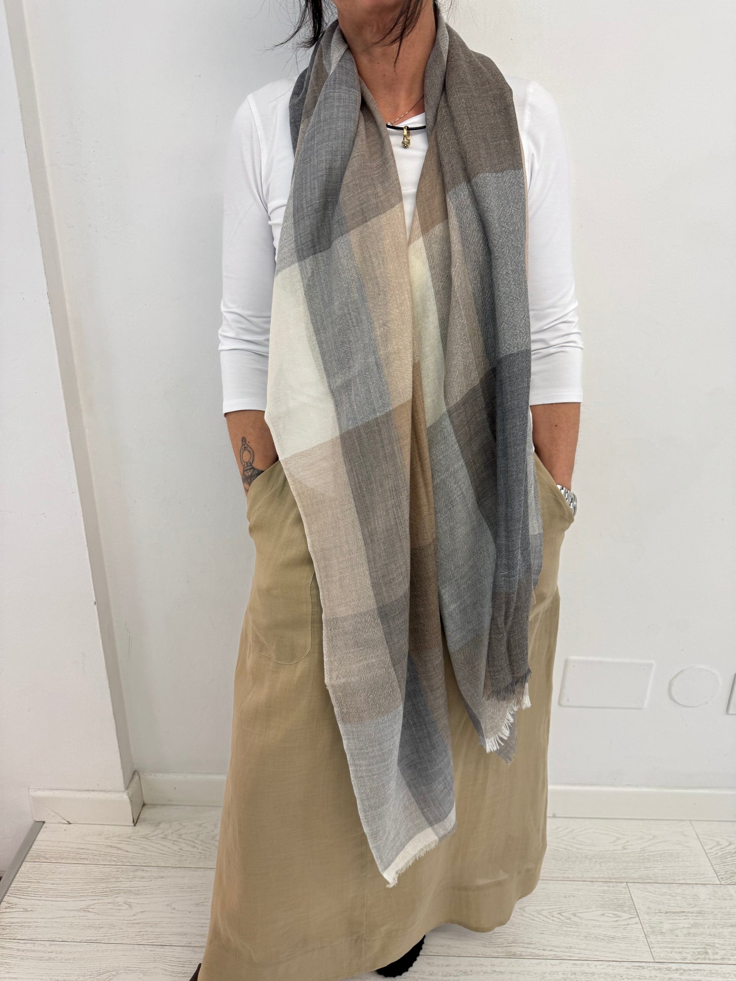 Stola Ceck Cashmere Seta