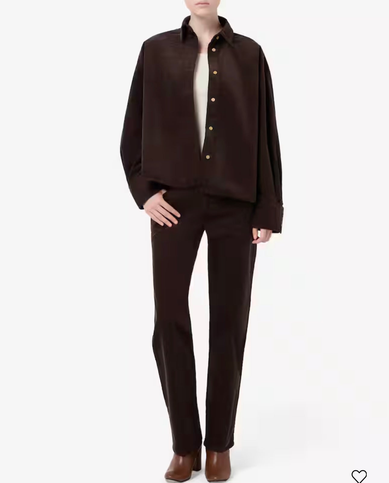 Denim Calie Straight Corduroy Coffee