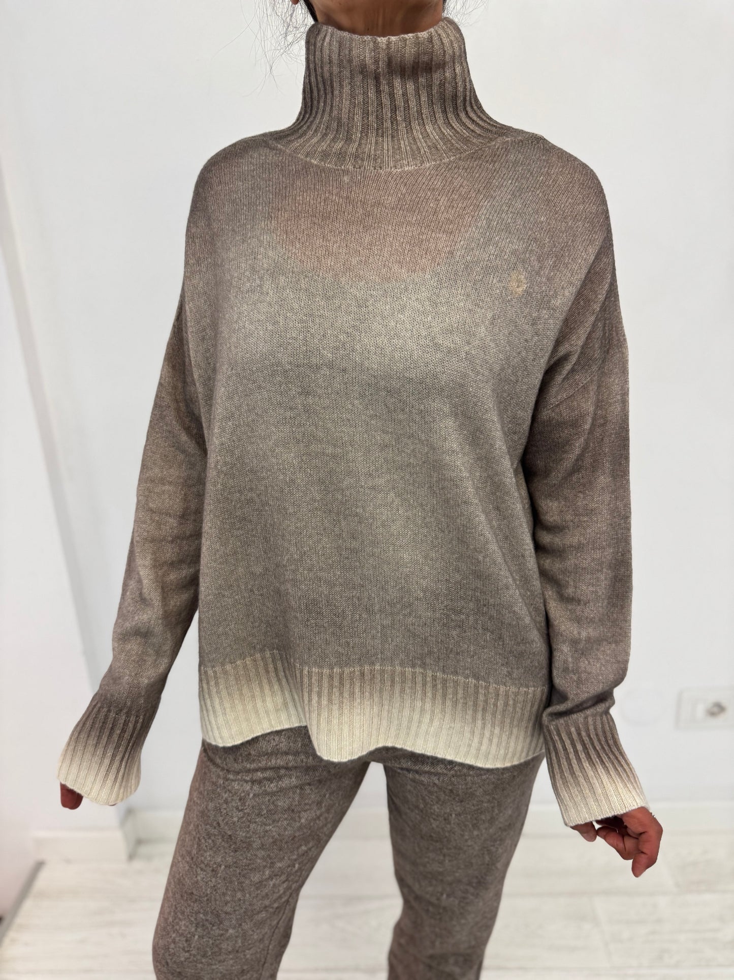 Maglia Lupetto Cashmere Sfumato Double-face