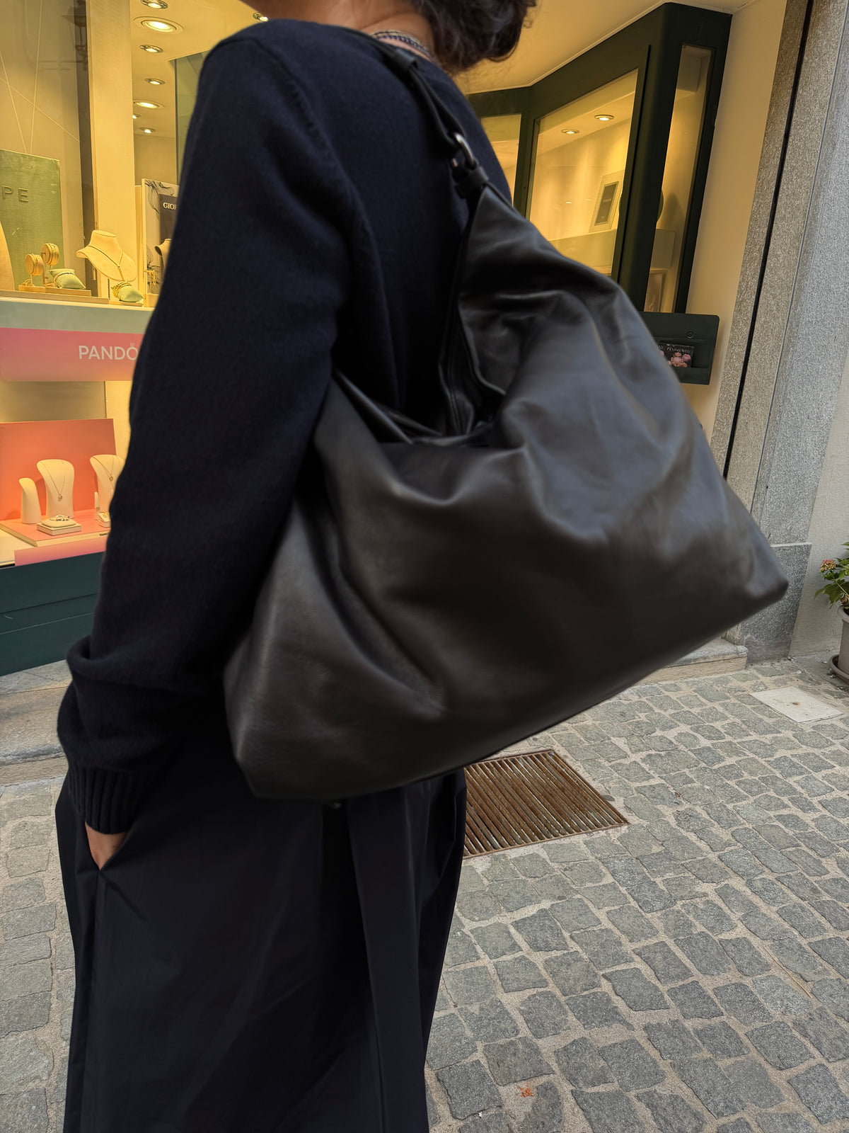 Borsa a spalla Nappa