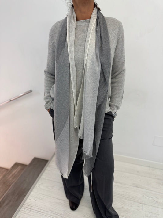 Stola Cashmere Seta Light Grey