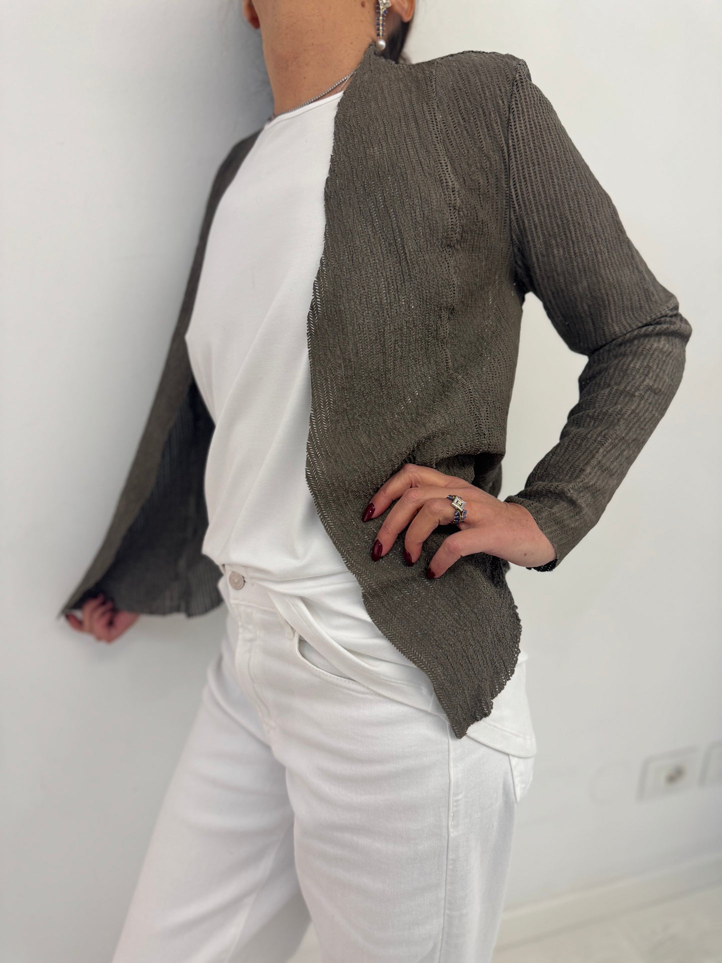 Giacca Pelle Laserata