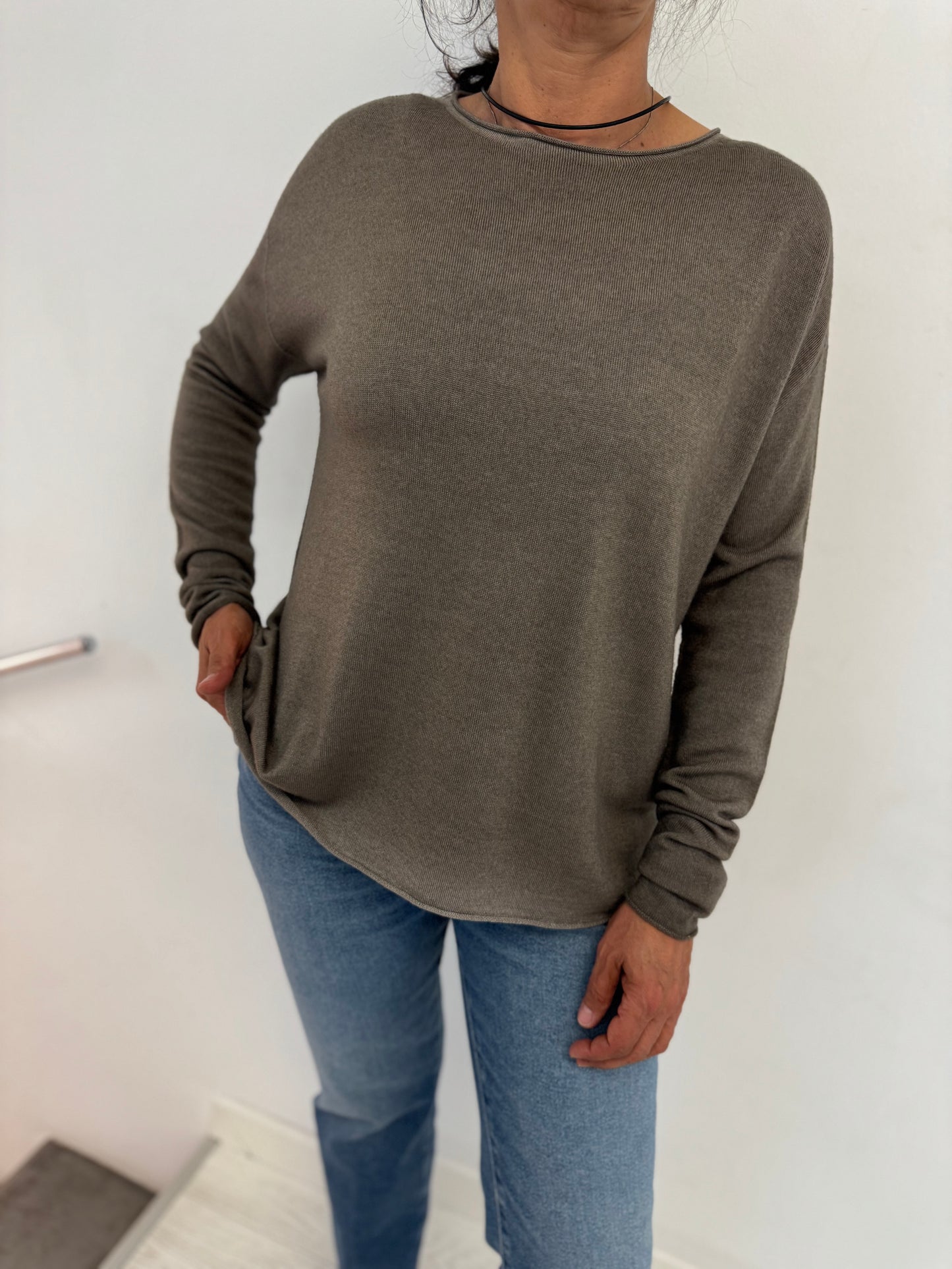 Maglia Scollo Barchetta Over Merinos