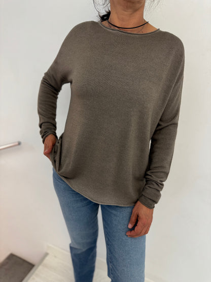 Maglia Scollo Barchetta Over Merinos