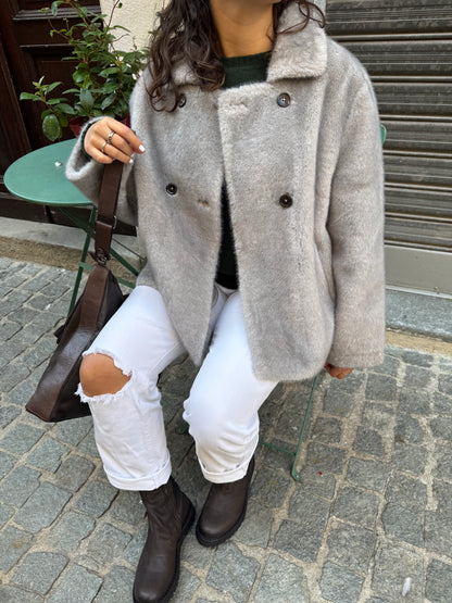 Giacca Doppiopetto Eco Fur