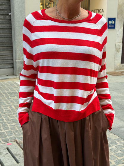 Maglia a Righe Spacco Laterale