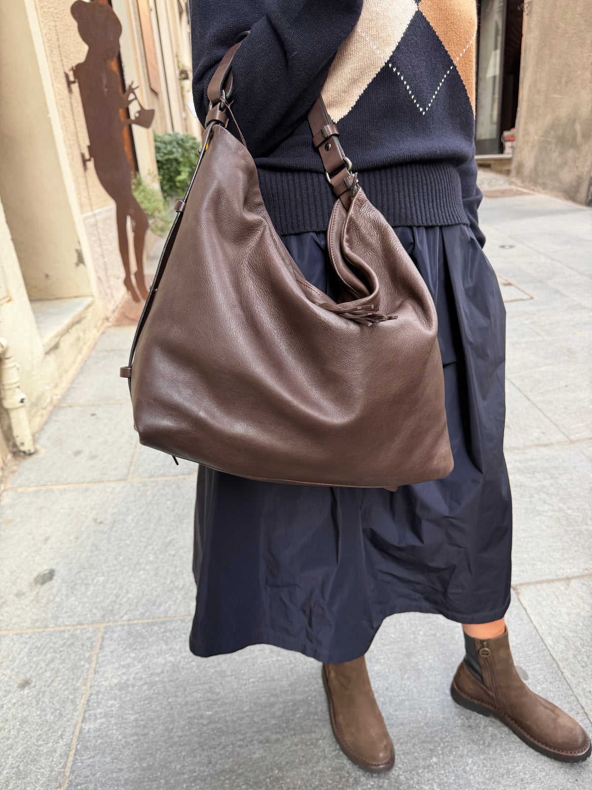 Borsa a spalla Nappa