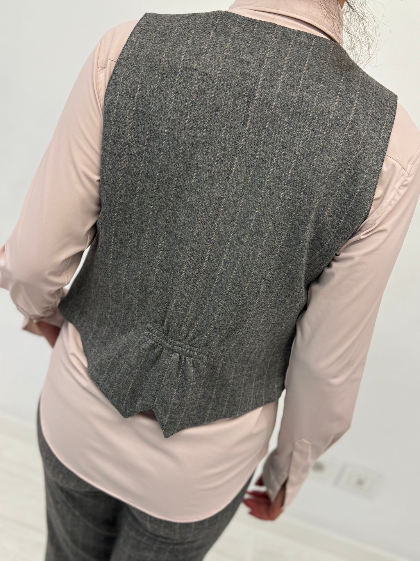 Gilet Flanella Gessato