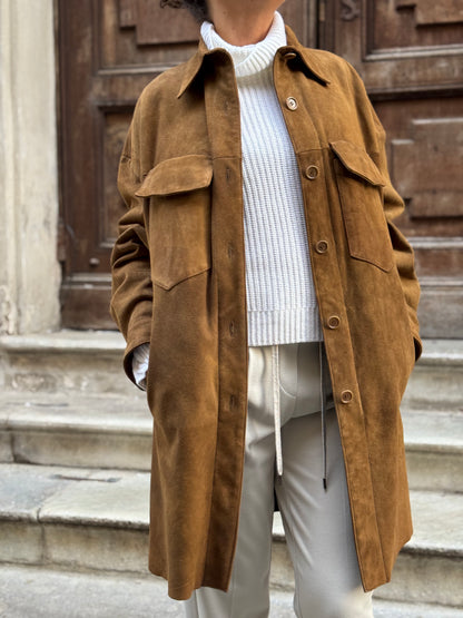 Cappotto Scamosciato Camel