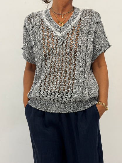 Maglia Diamond V Neck Traforata