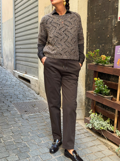 Maglia Croquet Brown Silver