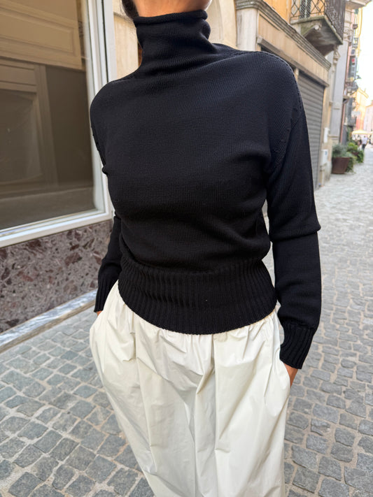 Maglia Lupetto Fondo Costa Cropped