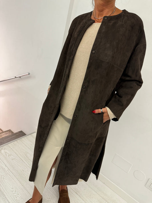 Cappotto Suede S/Collo