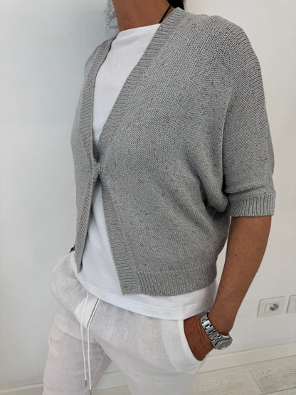 Cardigan Corto Big Lurex
