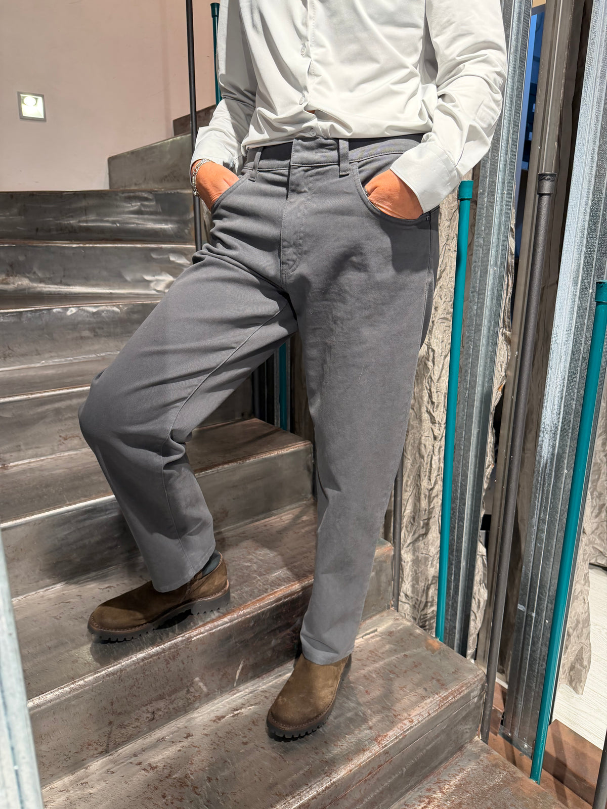 Pantalone Denim Grafite