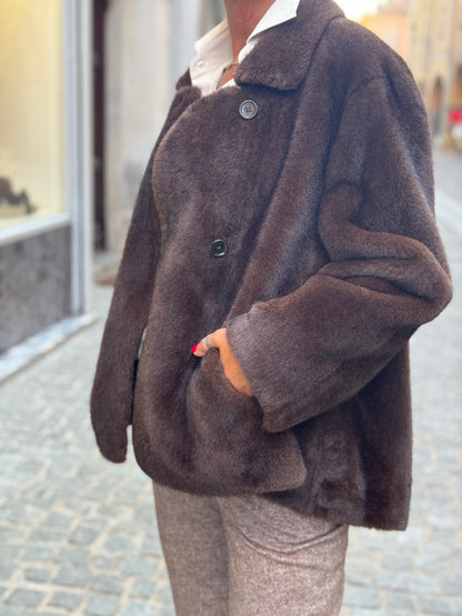 Giacca Doppiopetto Eco Fur