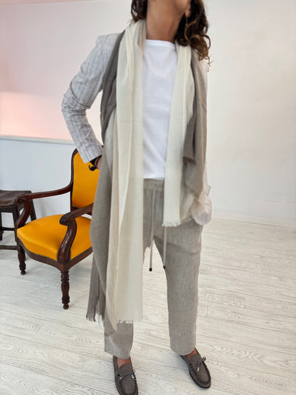 Stola Cashmere Seta Nocciola- Beige