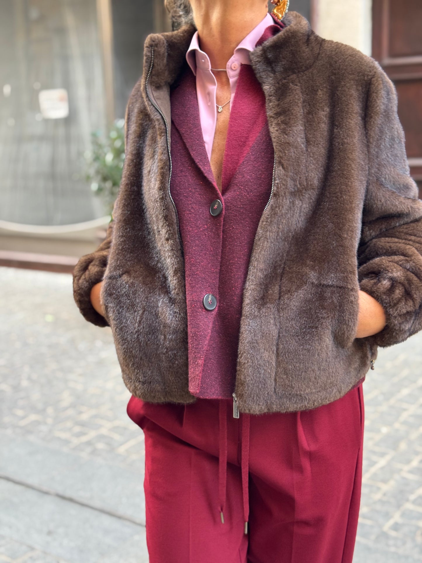 Bomber Eco Fur