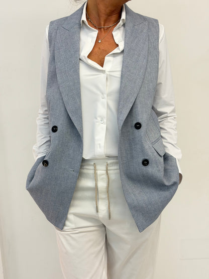 Blazer Smanicato Light Blue Herringon