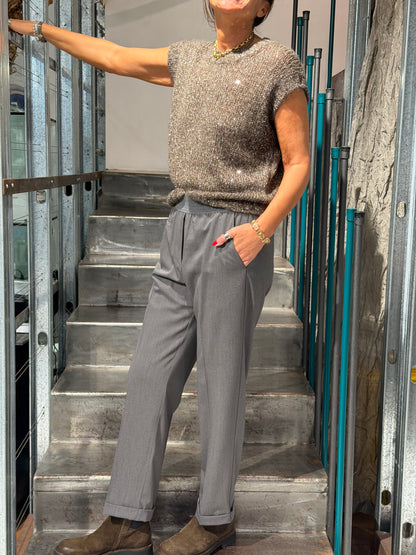 Gilet Girocollo COn Micropaillettes