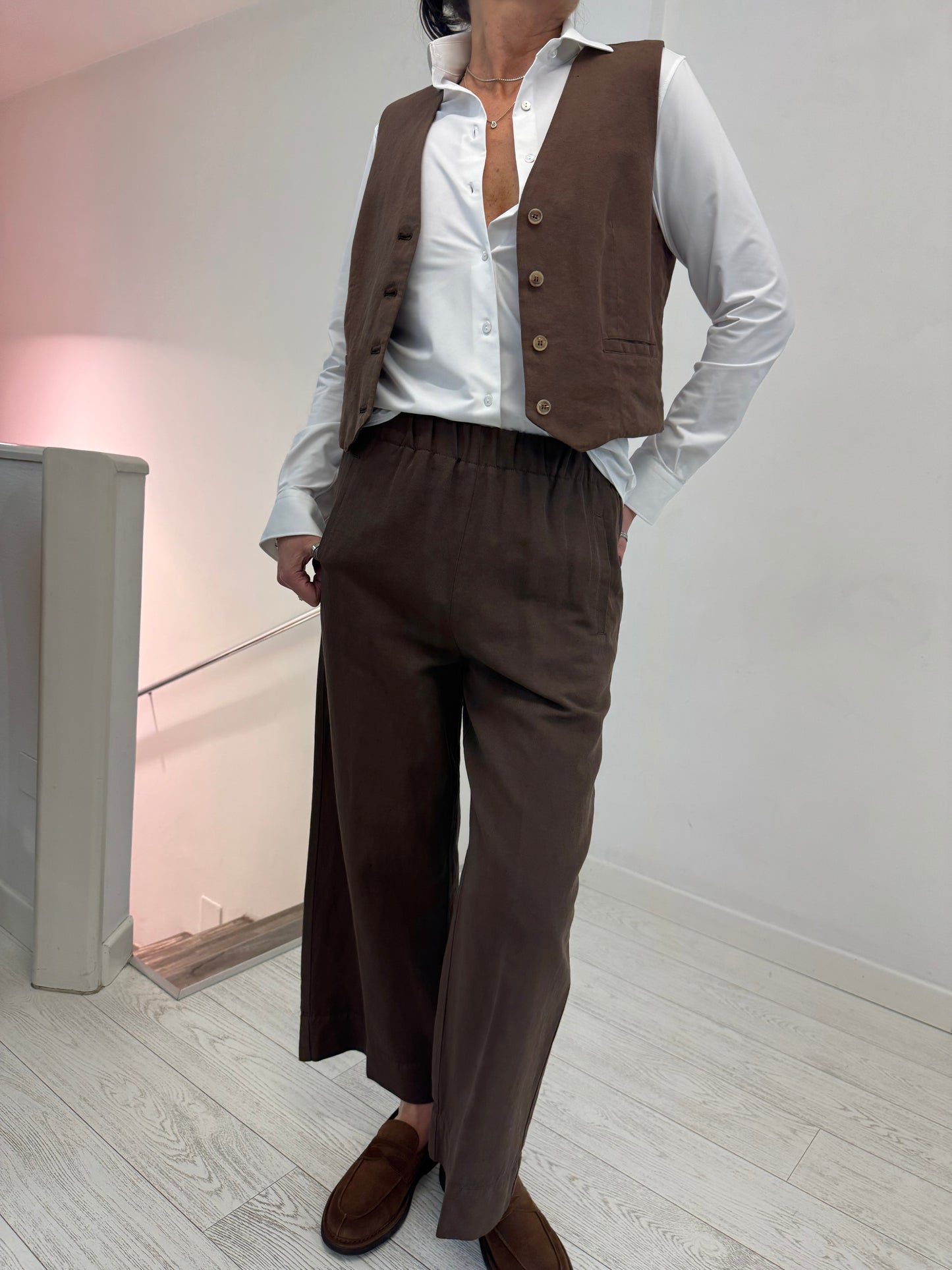 Pantalone Canvas Relaxed con coulisse in vita