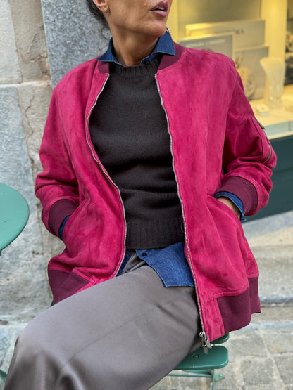 Bomber Suede Ruby
