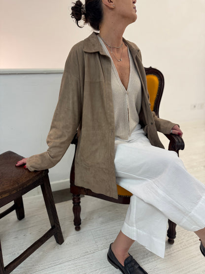 Giacca a Camicia Suede