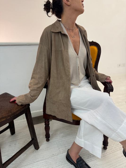 Giacca a Camicia Suede