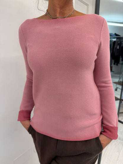 Maglia Scollo Barca Double Faces